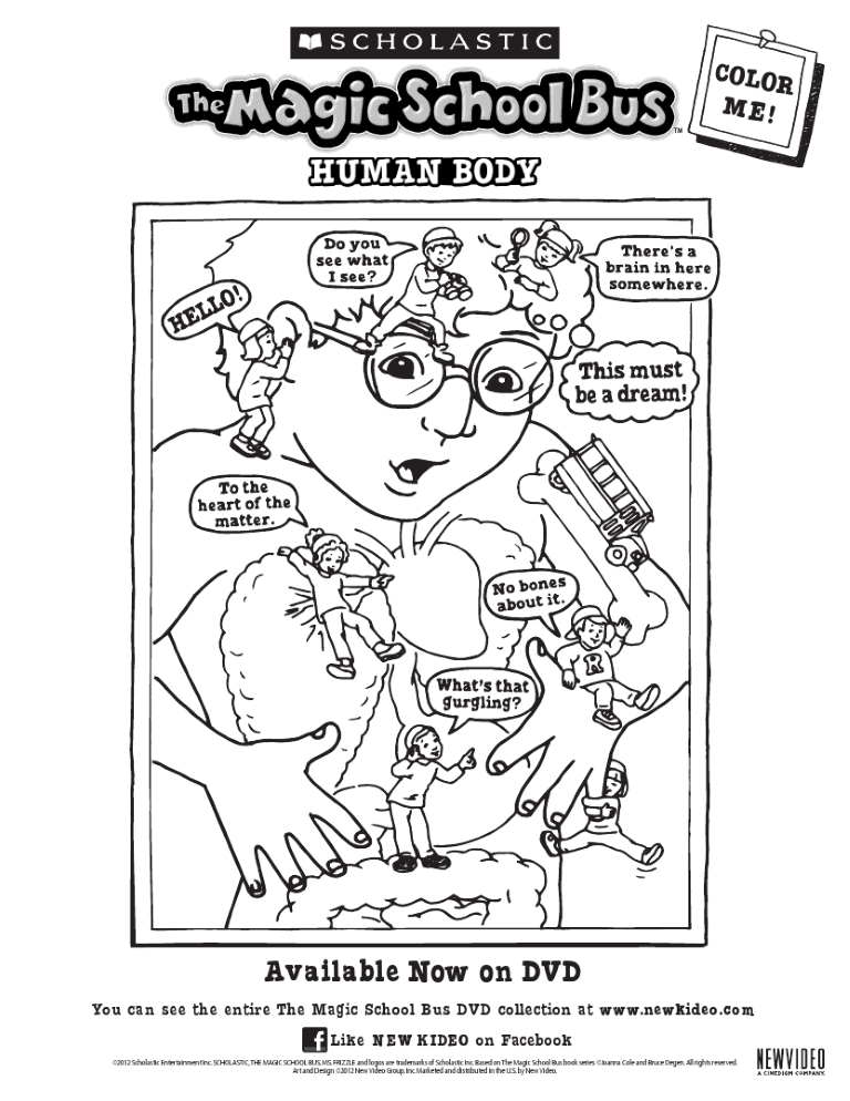 magic school bus coloring pages - photo #23