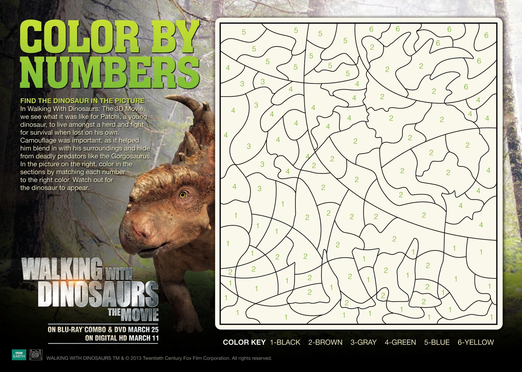 walking with dinosaurs coloring pages - photo #40