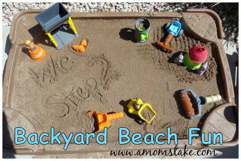 Backyard Beach Fun with Step2 Sandbox and Sand Toys!