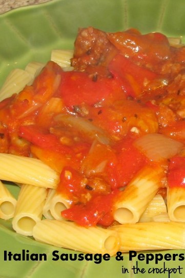 Easy Dinner Recipes: Italian Sausage & Peppers in the Crockpot 9 italian sausage