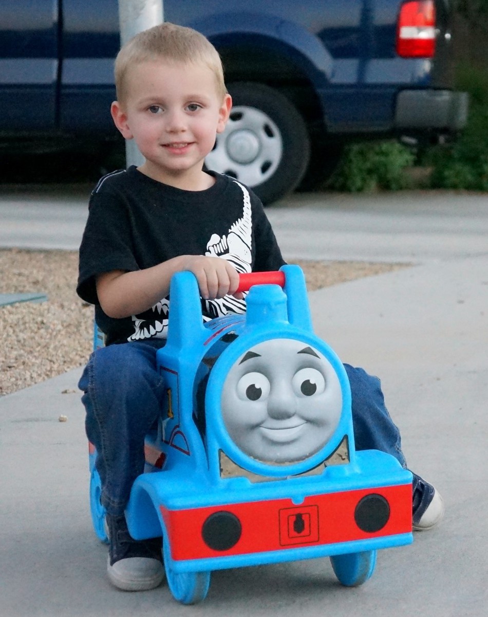 Riding the Step2 Thomas Coaster