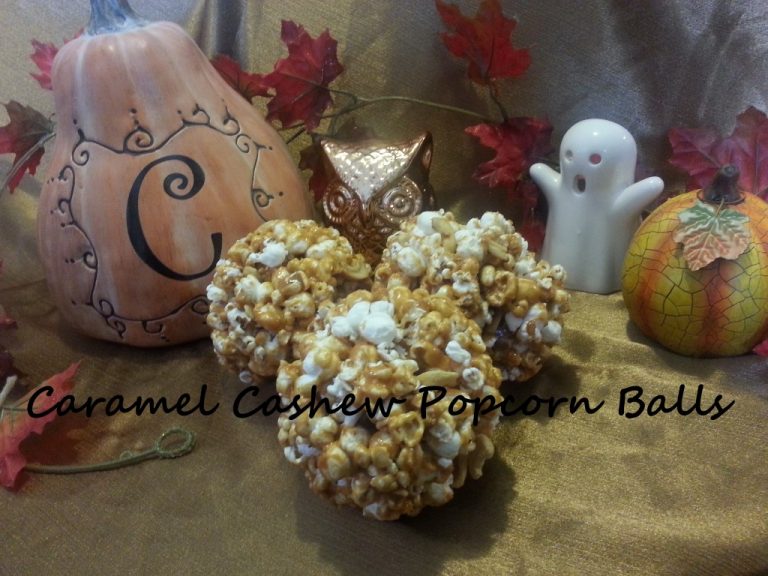 Caramel Cashew Popcorn Balls Recipe