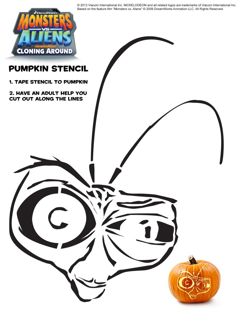 Free DreamWorks Halloween Pumpkin Stencils