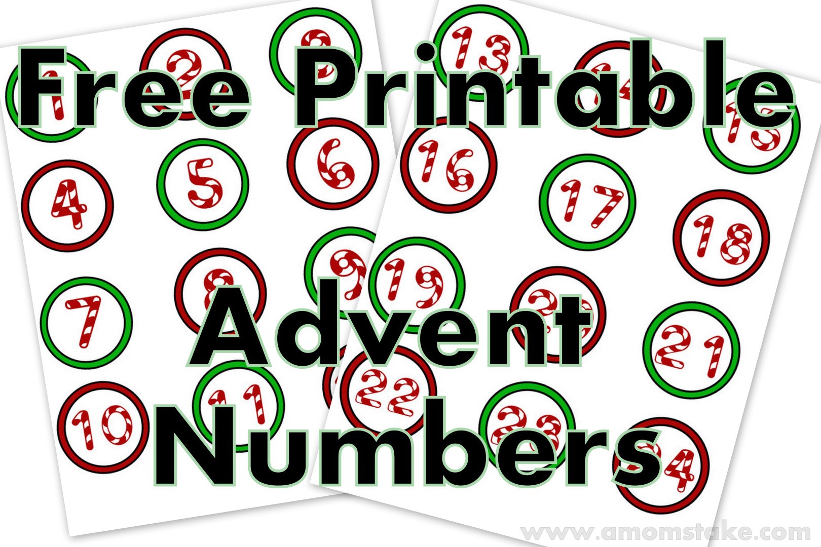 Printable Advent Numbers