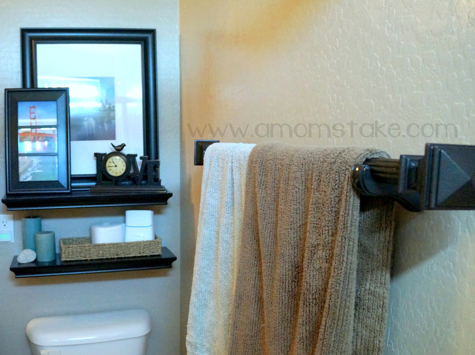 DIY Bathroom Towel Rod Tutorial