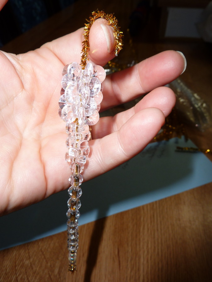 Beaded Icicle Christmas Ornament