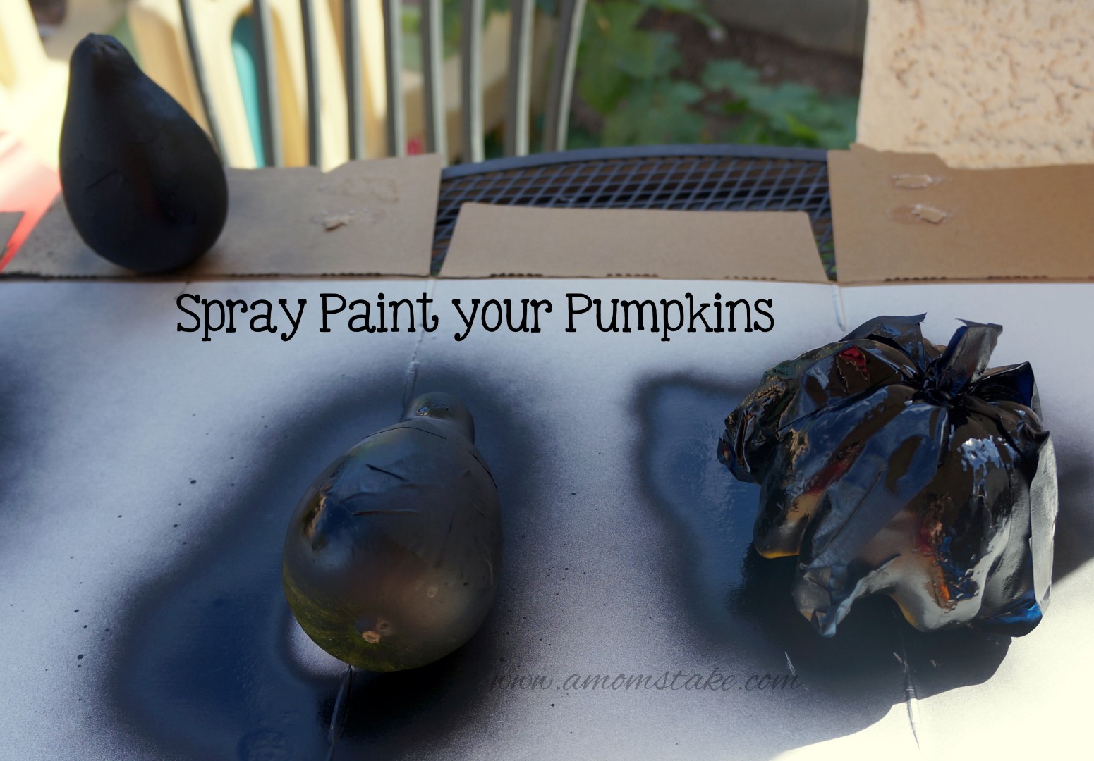 How to Spray Paint Pumpkins