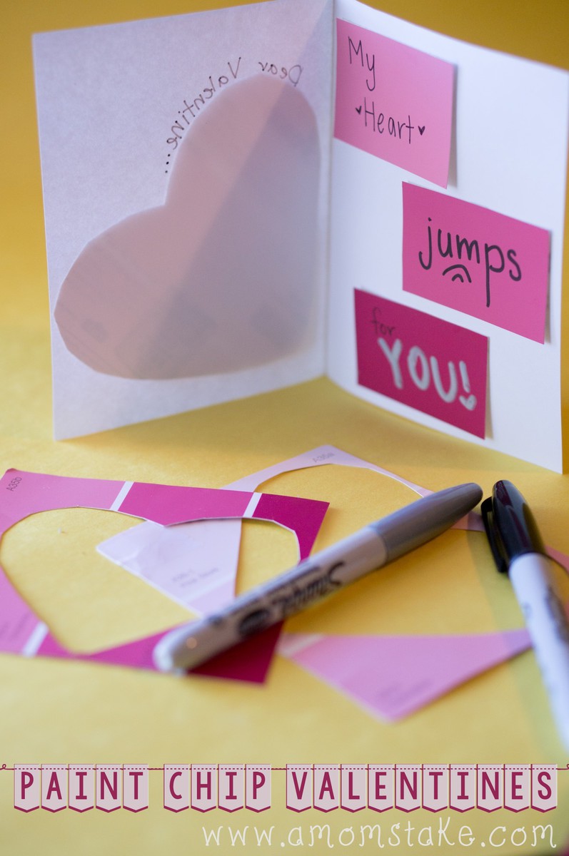 Paint Chip Valentine Card