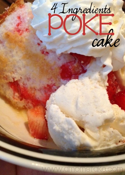 Strawberry Angel Food Poke Cake