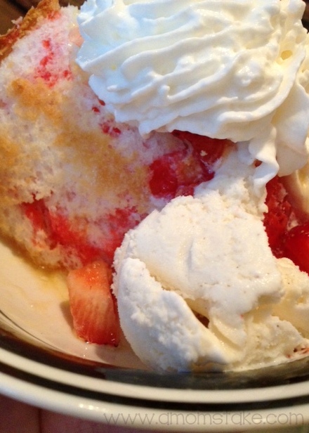 Strawberry Angel Food Poke Cake