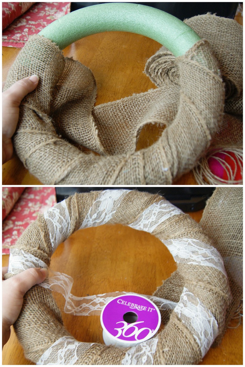 Valentines Day Wreath Wrapping