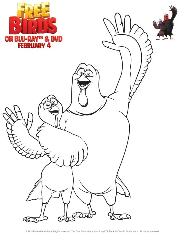 Free Birds Coloring Page