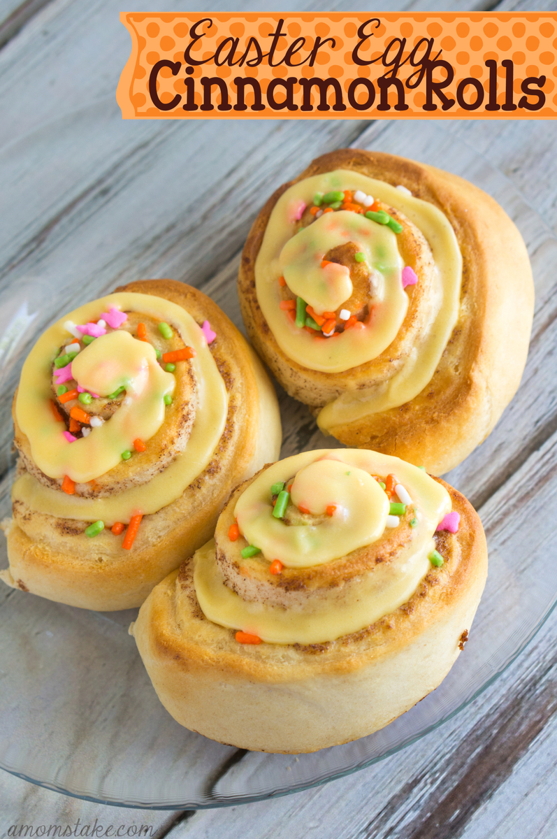 Easter Egg Cinnamon Rolls