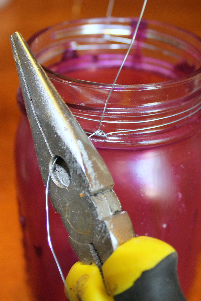 Hanging Mason jar