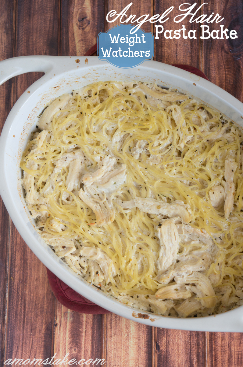 Weight Watchers: Chicken Angel Hair Pasta Bake Recipe