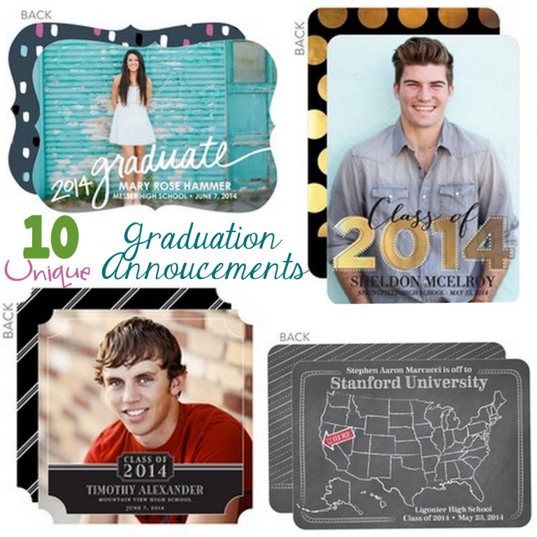10 Unique Graduation Announcements #TinyPrintsGrad