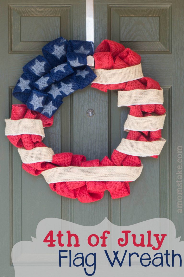 4th of July Patriotic Flag Wreath Tutorial