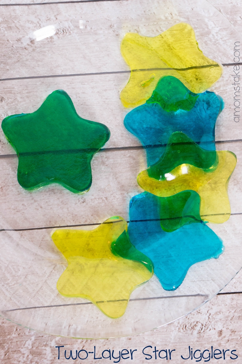 Two-Layer Star Jello Jigglers fun for a space themed party