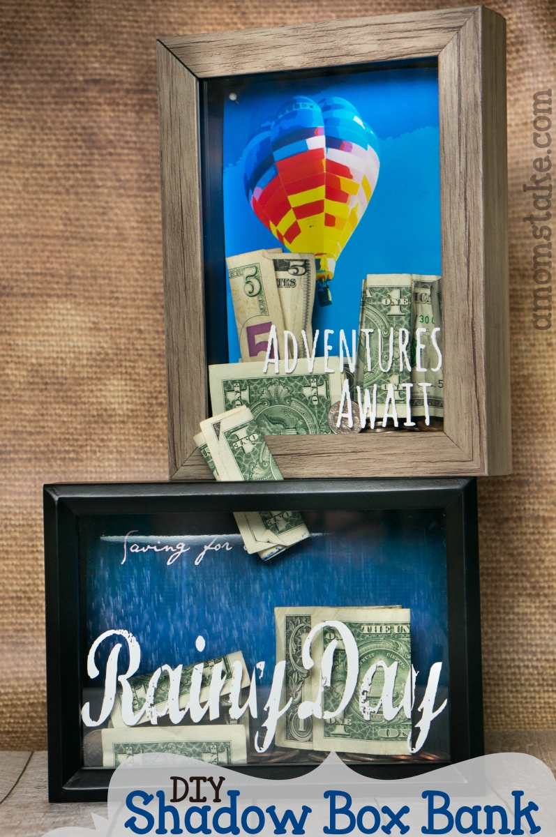 DIY Shadow Box Piggy Bank Tutorial & Printables 5 DIY shadow box bank tutorial