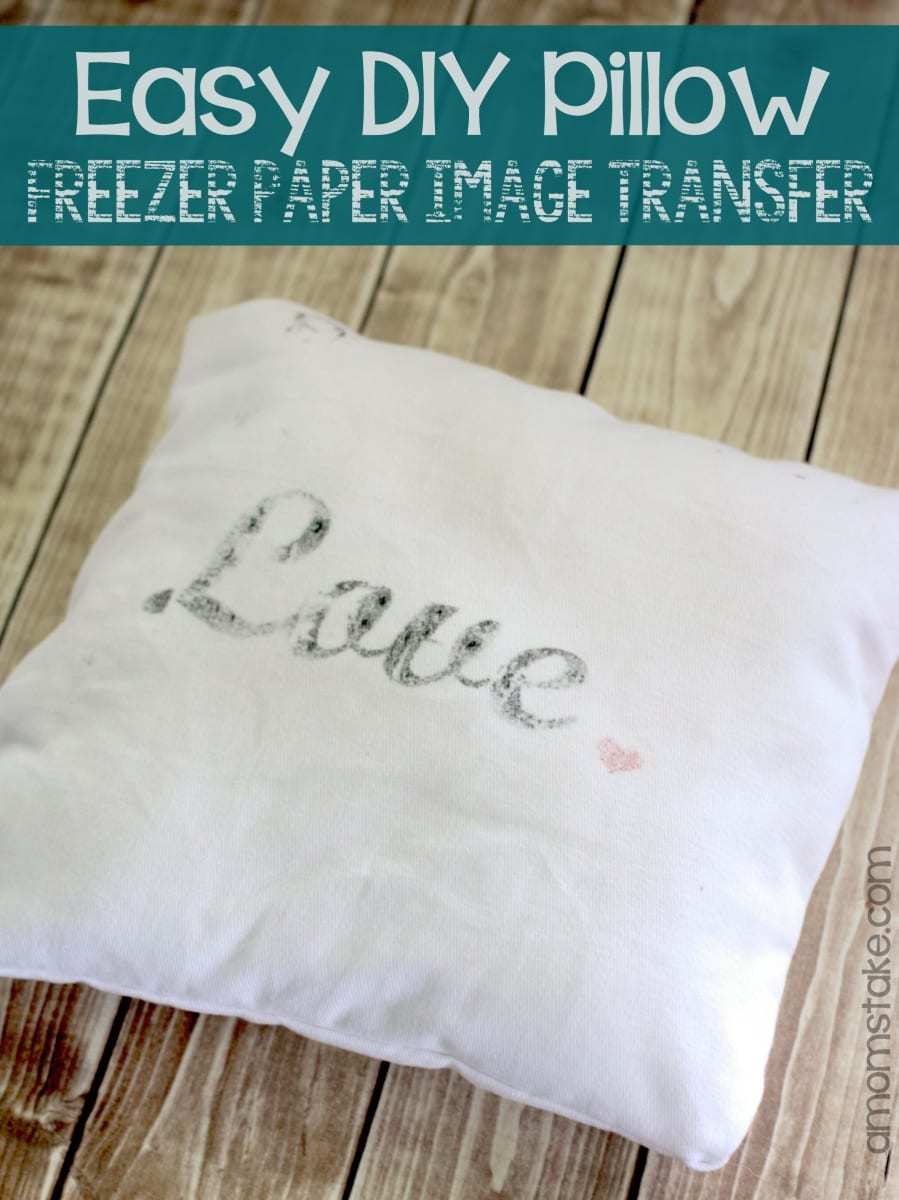 Freezer Paper Image Transfer DIY Pillow