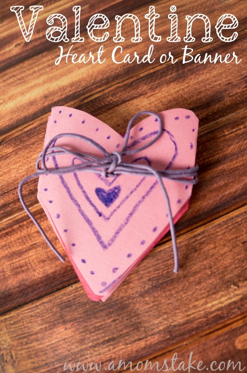 How to make an easy Valentine accordion hearts card.This is a really easy homemade Valentine's Day card to make that looks cute!