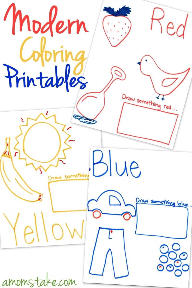 6 Modern Coloring Pages Free Printable - A Mom's Take