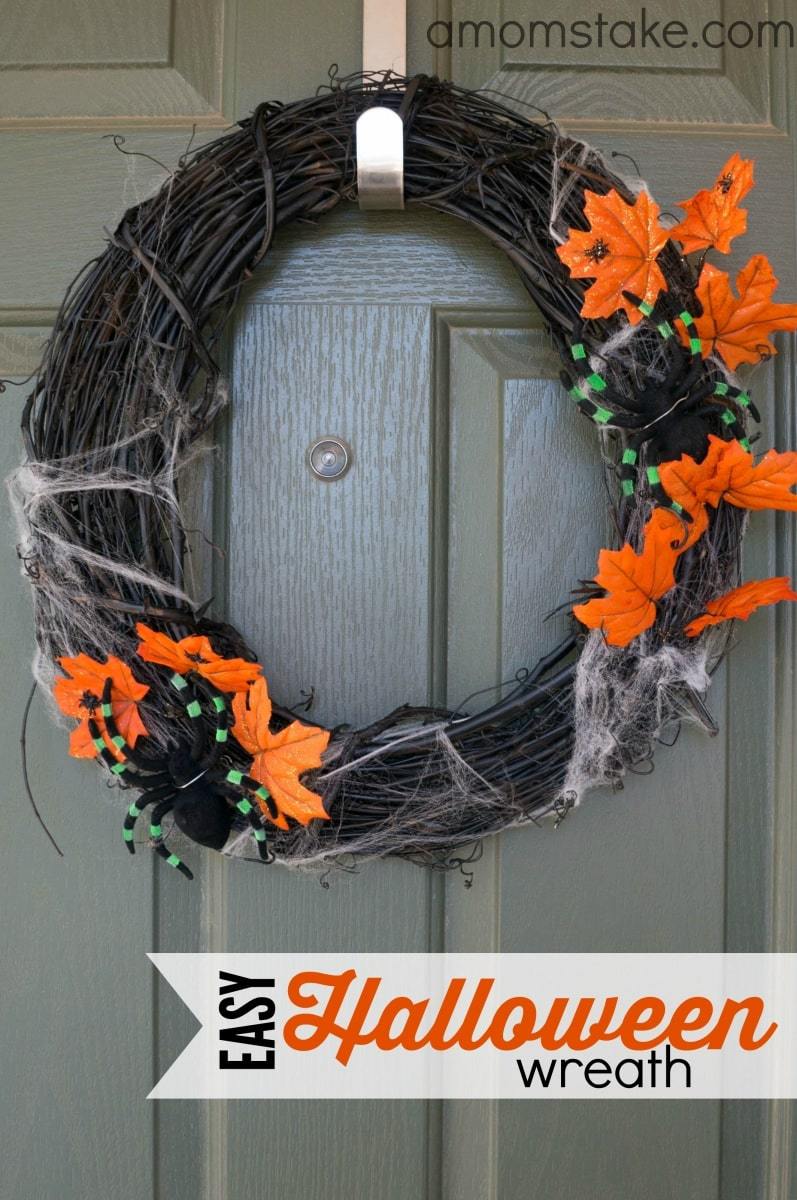 easy halloween wreath diy