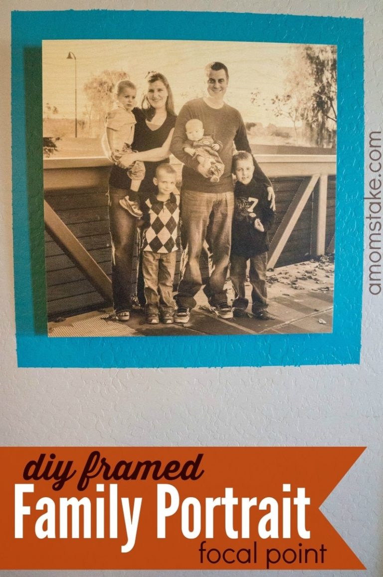 DIY Framed Family Portrait Focal Point