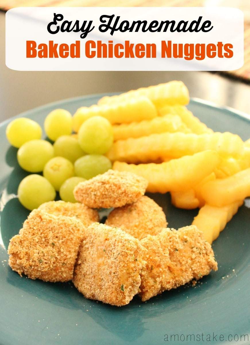 Easy Homemade Baked Chicken Nuggets - A Mom's Take