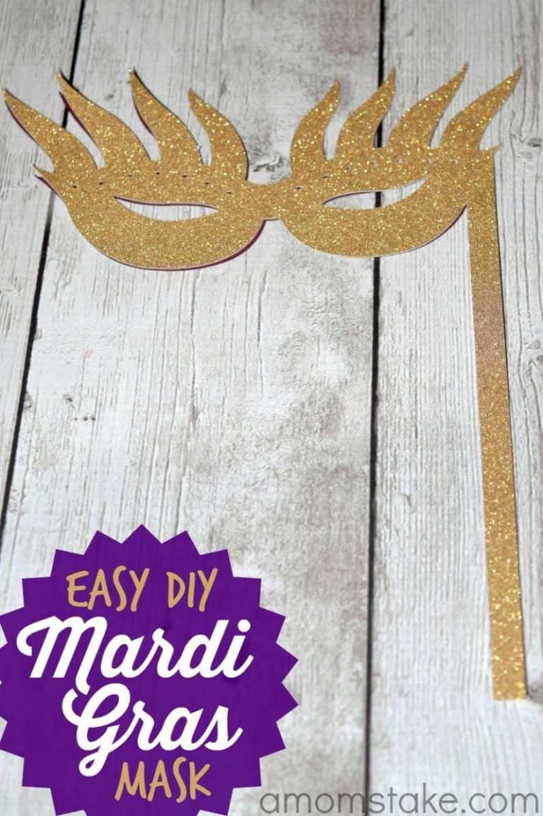DIY Mardi Gras Double Sided Mask