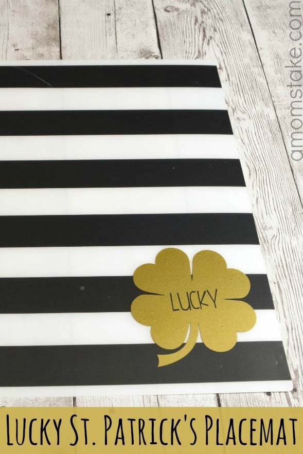DIY Lucky St. Patrick's Placemat Lucky Placemat