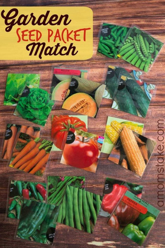 Garden Seed Packet Match Game