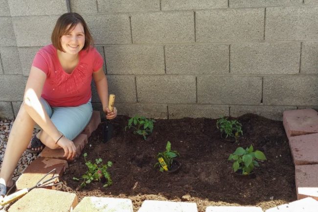 Raised Brick Garden Bed