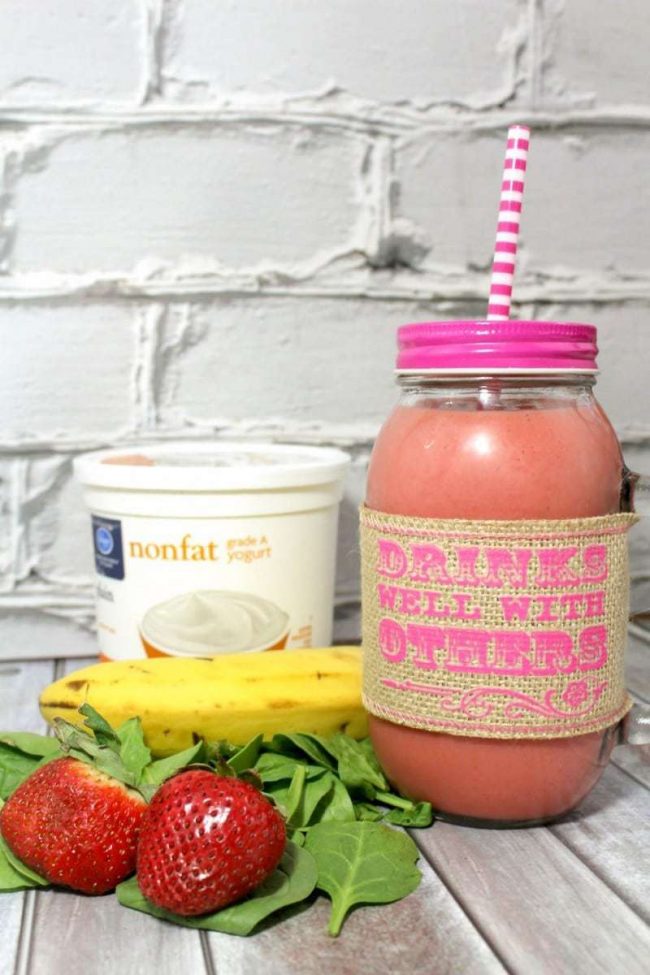 Strawberry Banana Spinach Smoothie