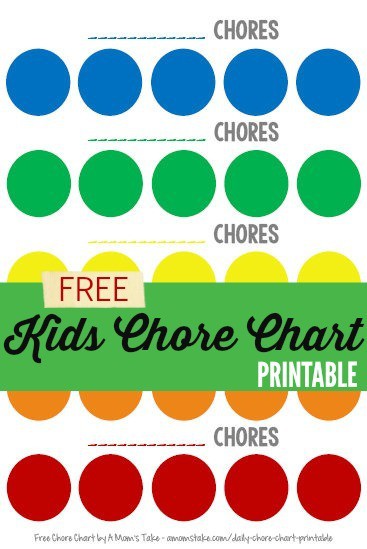 printable chore chart