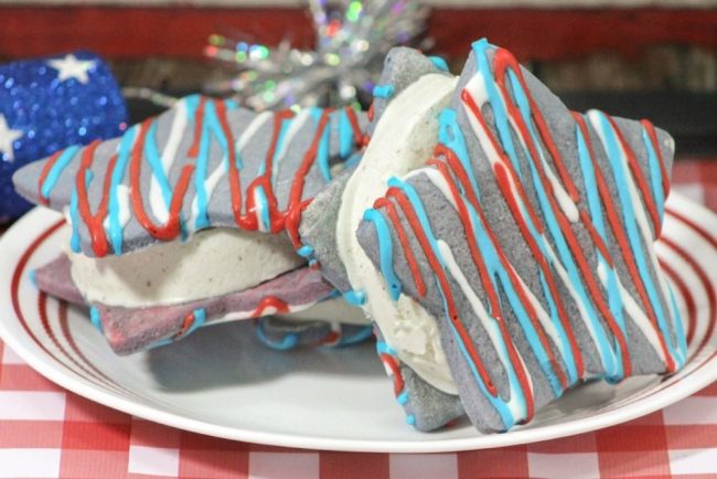 Patriotic Ice Cream Sandwiches