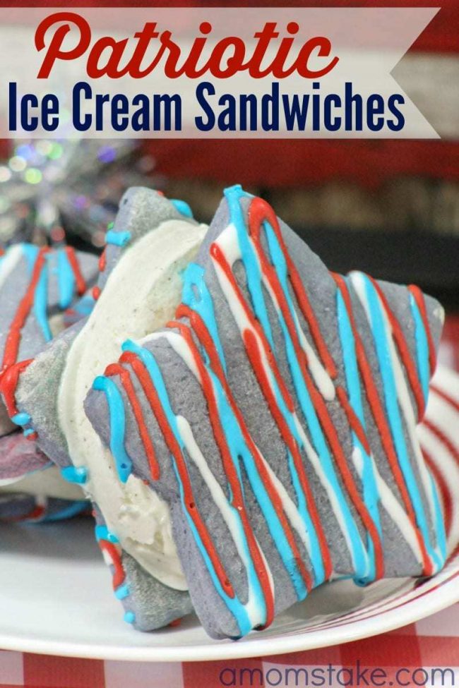 Patriotic Ice Cream Sandwiches