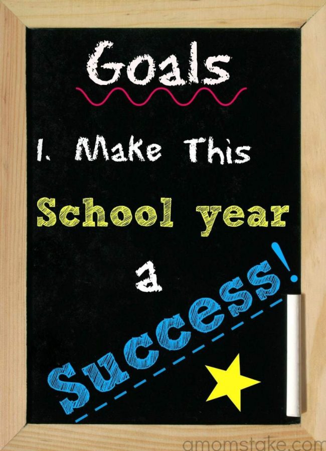 Chalk board make school a success by setting goals