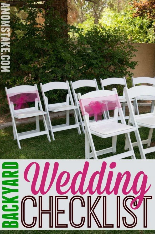 backyard wedding checklist