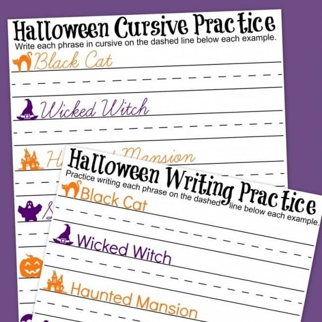 Halloween Writing Practice