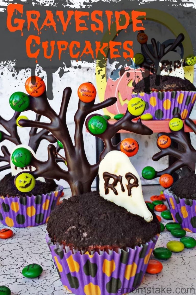 Personalized Halloween Graveyard Cupcakes