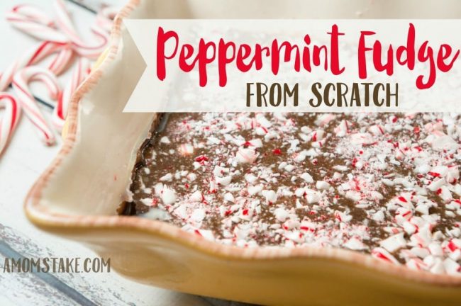 So easy to make, just 5 ingredients to make this from scratch classic fudge recipe! Turn it into a peppermint fudge by crushing up candy canes for a festive holiday treat.