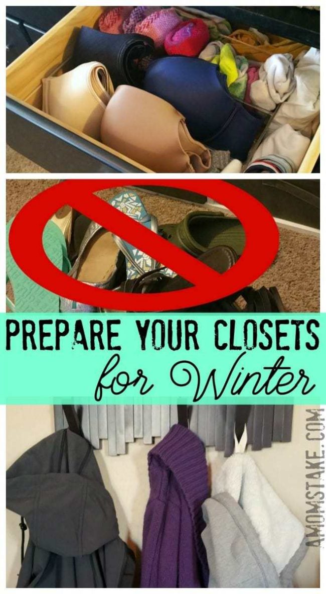 Tips to prepare your closets for winter - with a change of fashion and wardrobes, swapping out your footwear, and prepping your drawers to fit your accessories! 