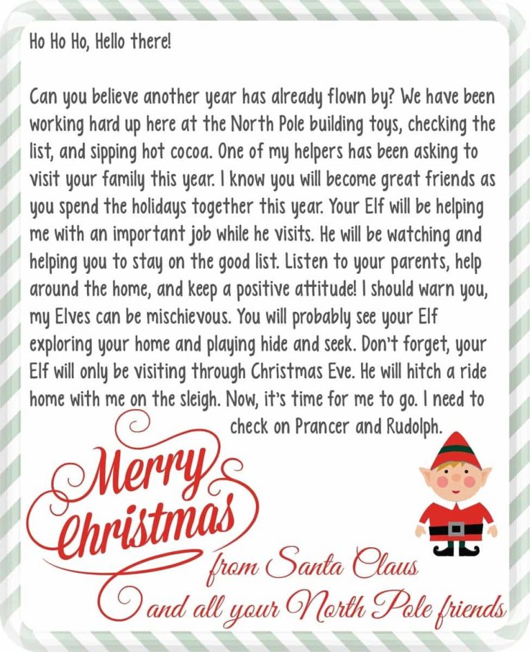 Elf on the Shelf Letter from Santa - A Mom's Take