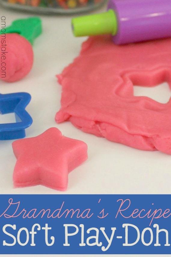 Super soft homemade play-doh recipe. This was grandma's classic recipe handed down and the best play-doh around! Makes for a fun afternoon activity with the kids, especially toddlers!