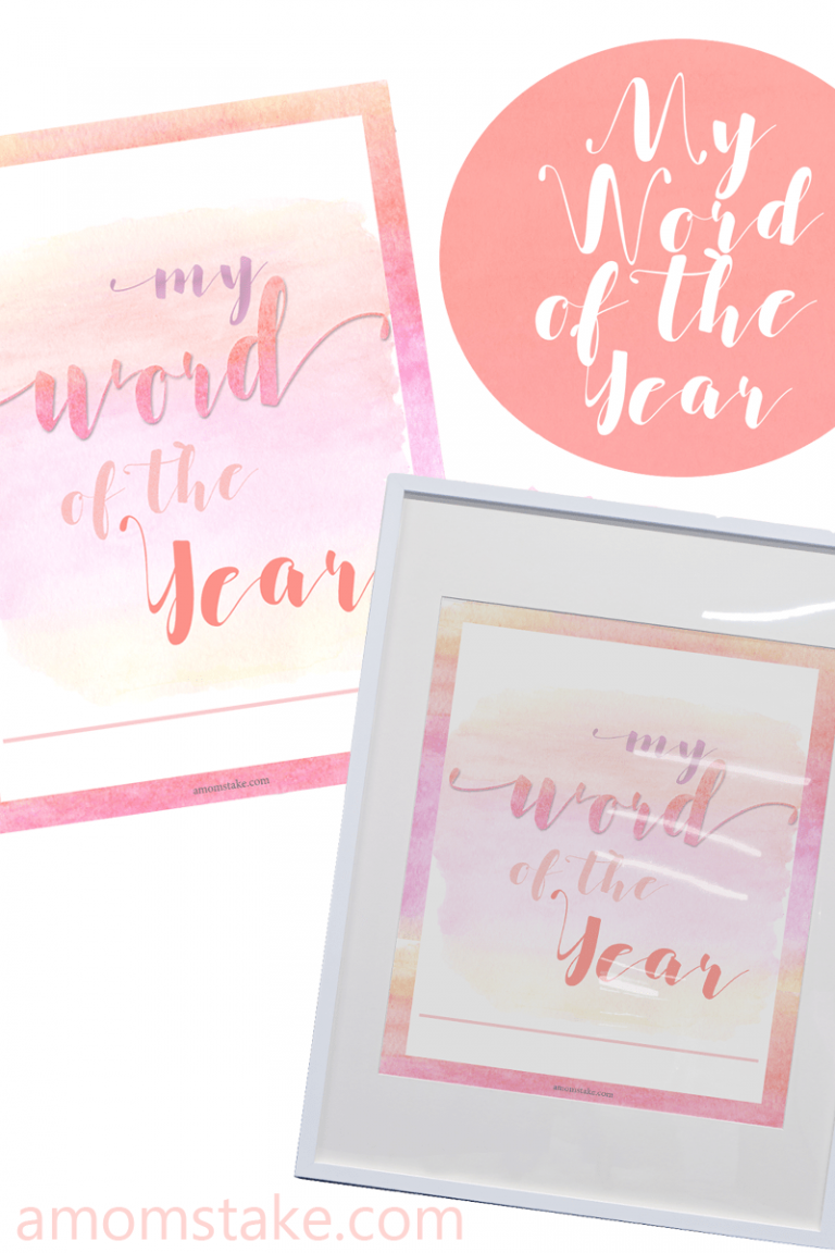 My “Word of the Year” Printable