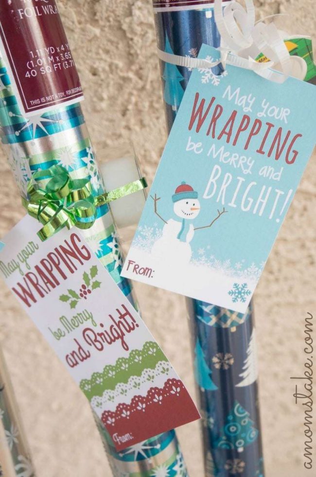 Christmas Gift Wrap Printable (Neighbor Gift Idea) • Mabey She Made It