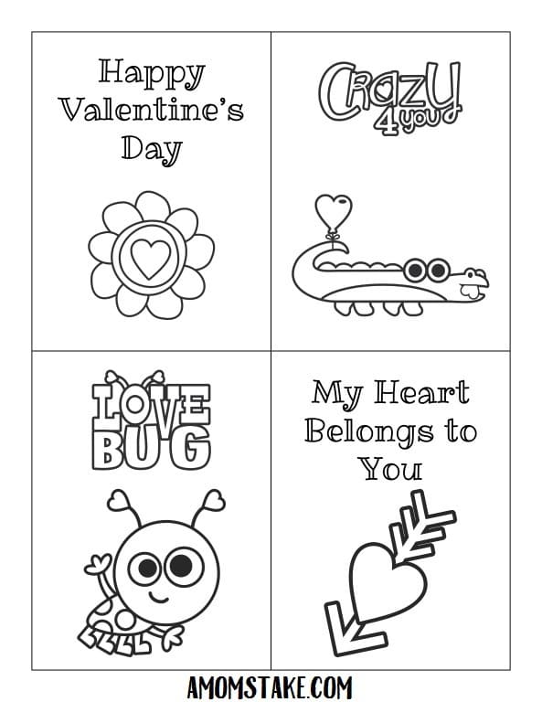 Coloring Page Valentines Printables