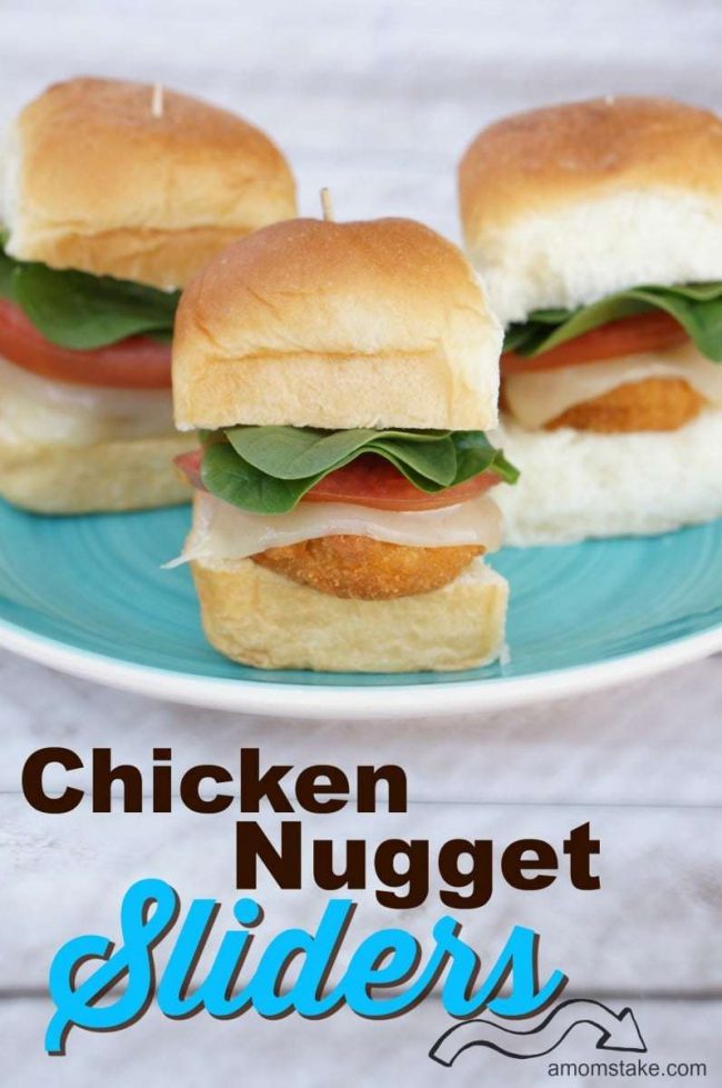 Chicken nugget sliders are the best and easiest appetizer or finger food for football game day, movie viewing parties or kid's lunch. 