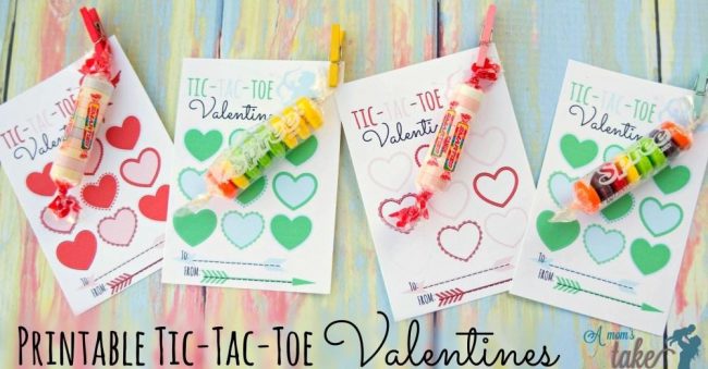 Printable Tic Tac Toe Valentines